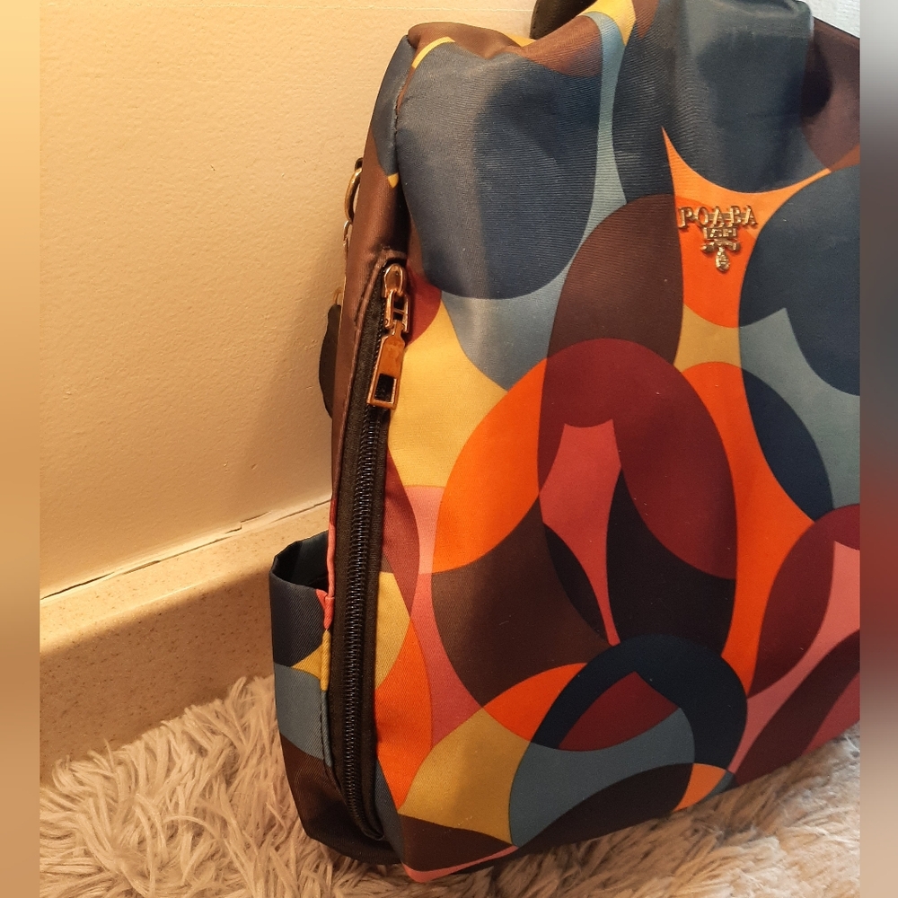 Poaba Abstract Multicolored Lightweight Backpack - Picture 4 of 10